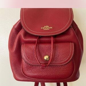 Coach small red backpack. Never used! Brand new!